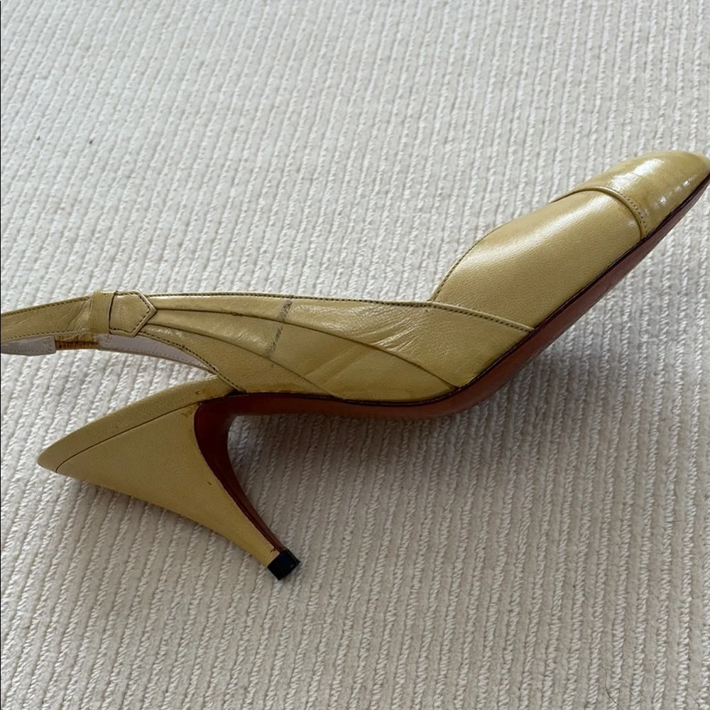 Evan Picone Yellow Slingback Heels size 7.5